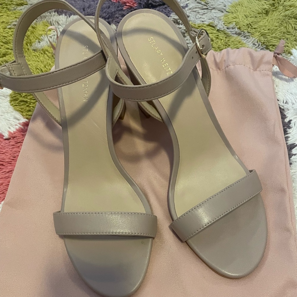 Stuart Weitzman light pink sandals